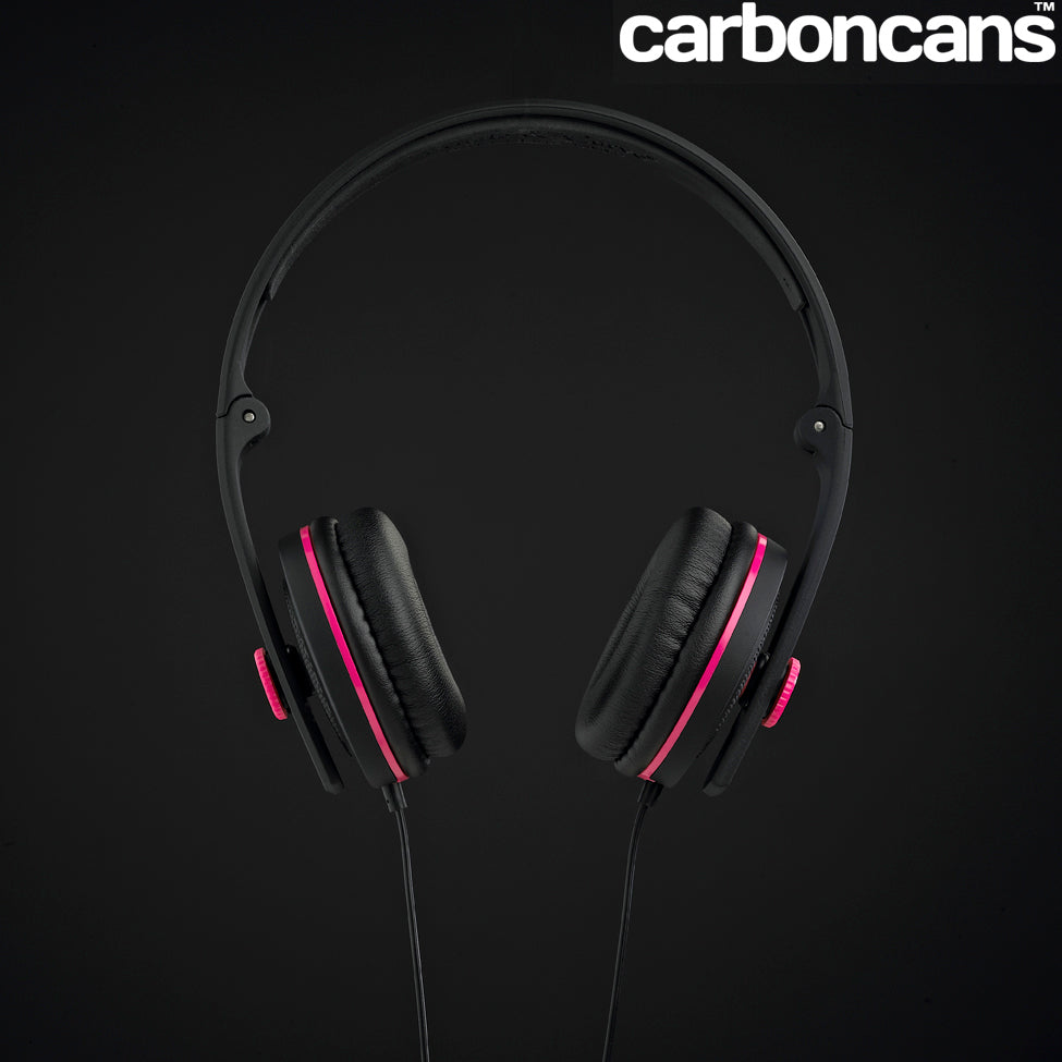 Carboncans Headphones - Black / Punk Pink